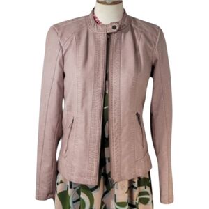 Style and Co Faux Leather Moto Jacket